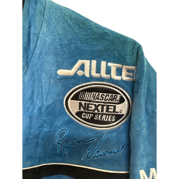 Vintage Y2K Ryan Newman Alltel NASCAR Suede Wilson Leather Racing Jacket XL - Picture 5 of 7